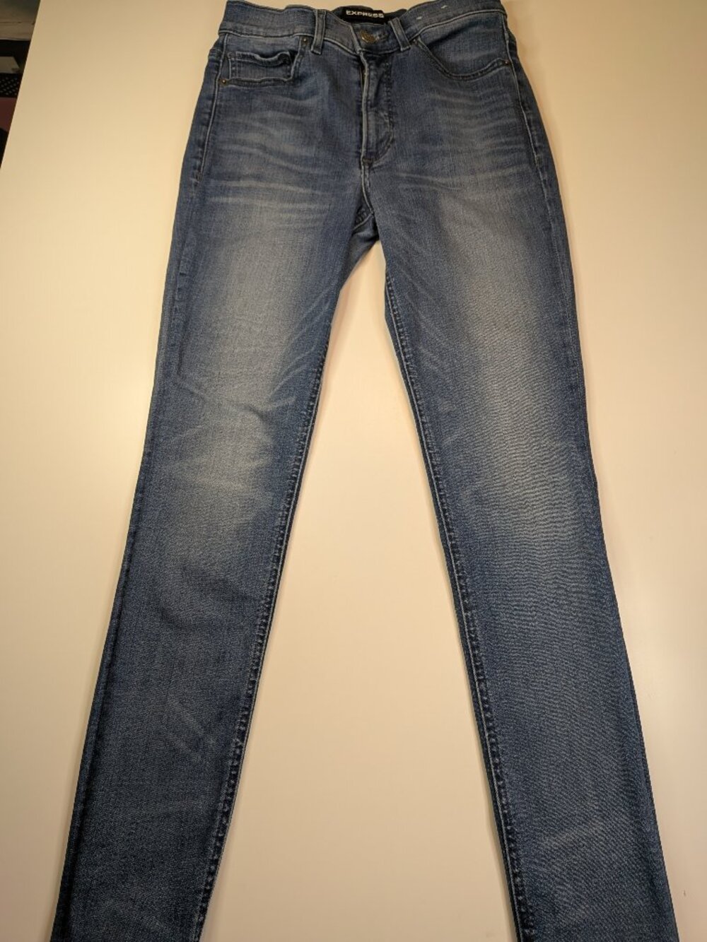 Express Denim Perfect High Rise Legging Jeans Blue Stretch Women's 4S